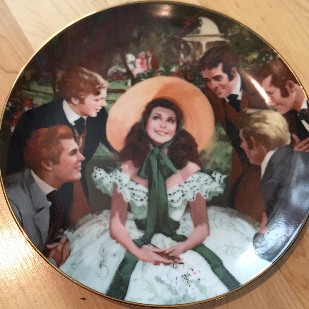 Scarlett & her suitors Gone With the Wind 50th Anniversary fine china # 19103P